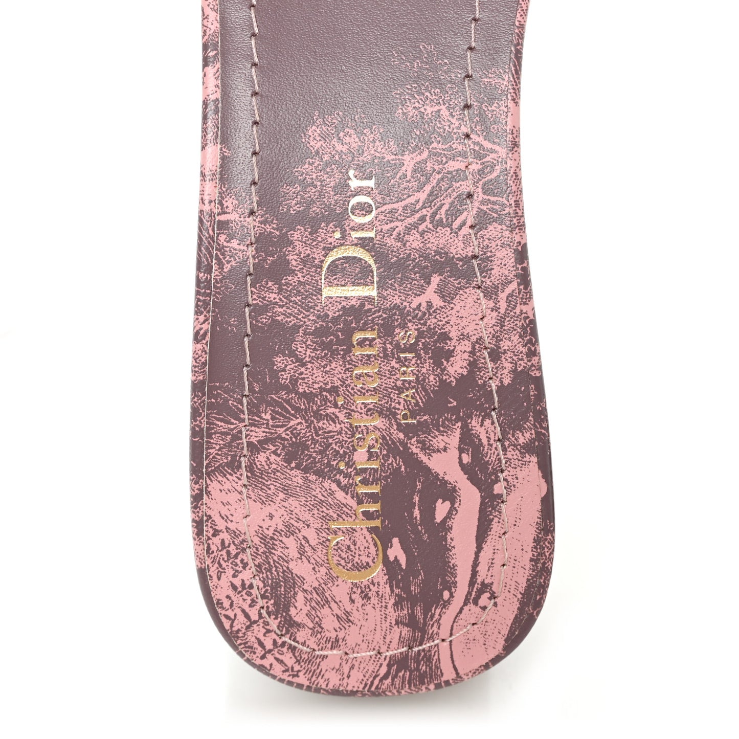 Canvas Toile De Jouy Embroidered Dway 35mm Slide Sandals 37.5 Quartz Grey