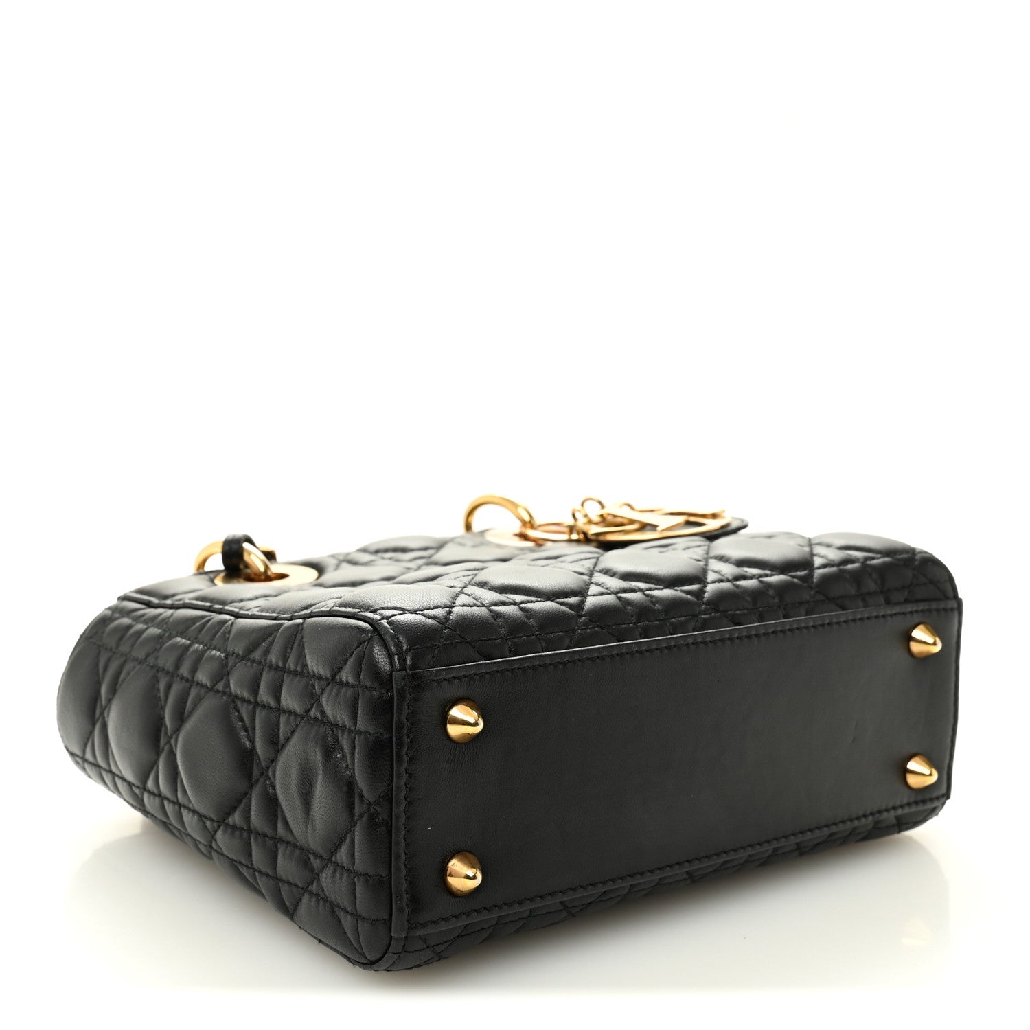 Christian Dior Lambskin Cannage Small Jeweled Lady Dior Black 4 of 10
