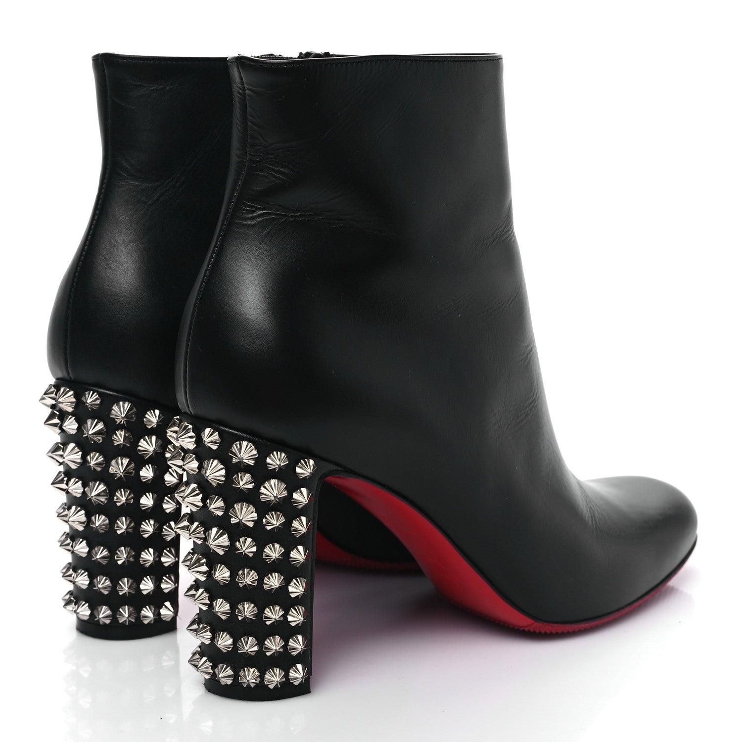 Christian Louboutin Smooth Calfskin Suzi Folk 85 Ankle Boots 39 Black 4 of 7