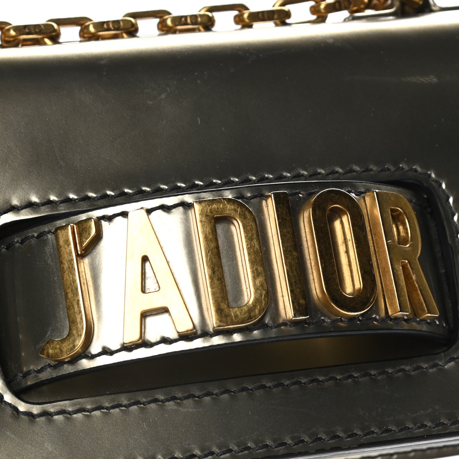Christian Dior Metallic Calfskin J'Adior Chain Flap Bag Bronze 13 of 15