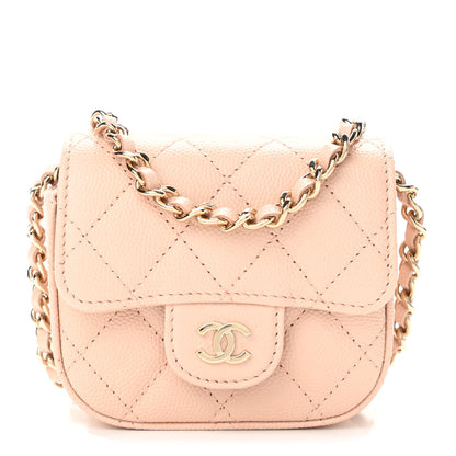 Chanel Caviar Quilted Mini Clutch With Chain Light Beige 1 of 12