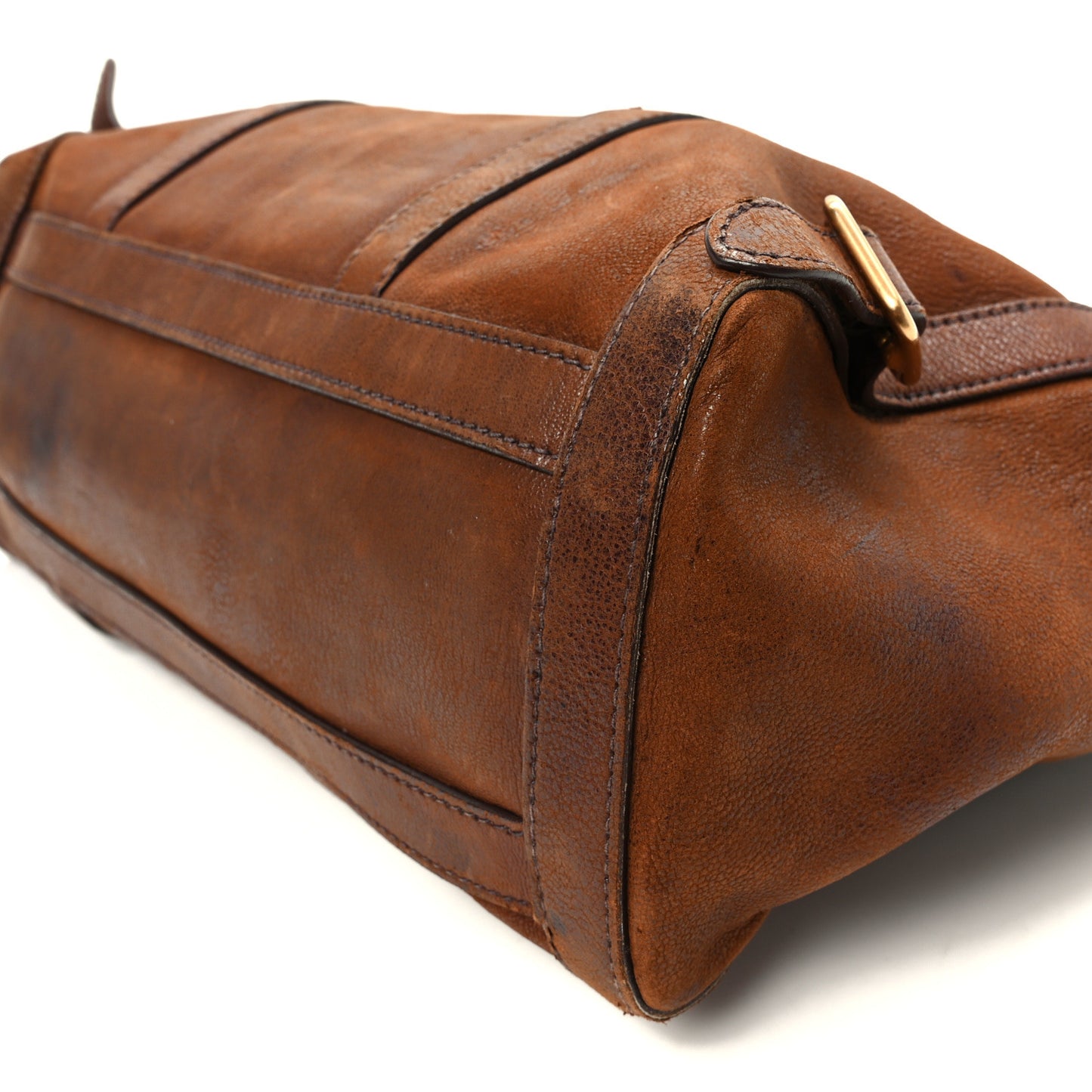 Cervo Antik Buckle Foldover Pushlock Satchel Bruciato
