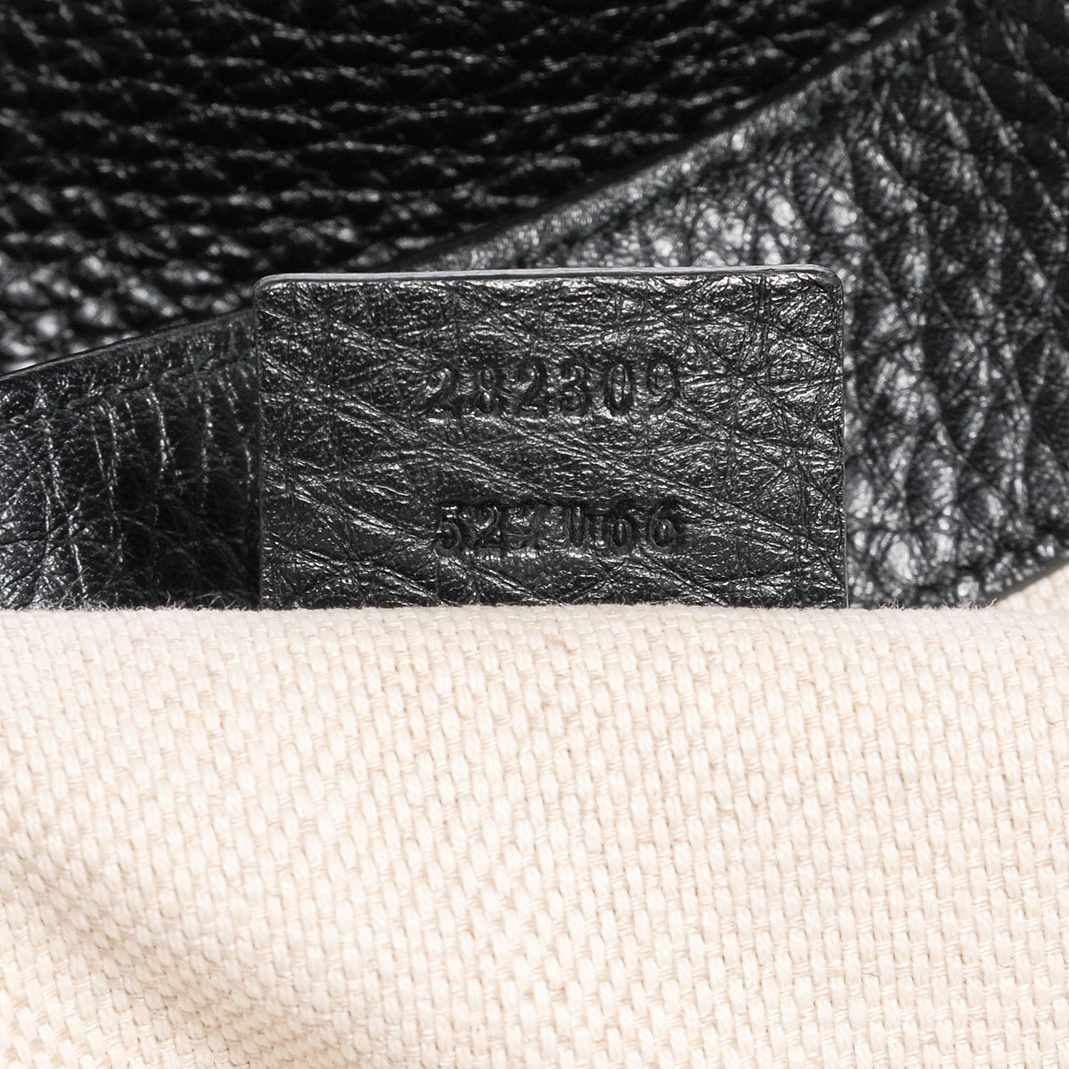Gucci Pebbled Calfskin Medium Soho Shoulder Bag Black 6 of 9