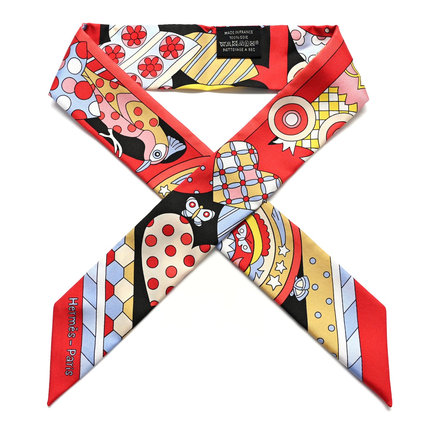 Silk Les Murmures de la Foret Twilly Rouge Jaune Bleu