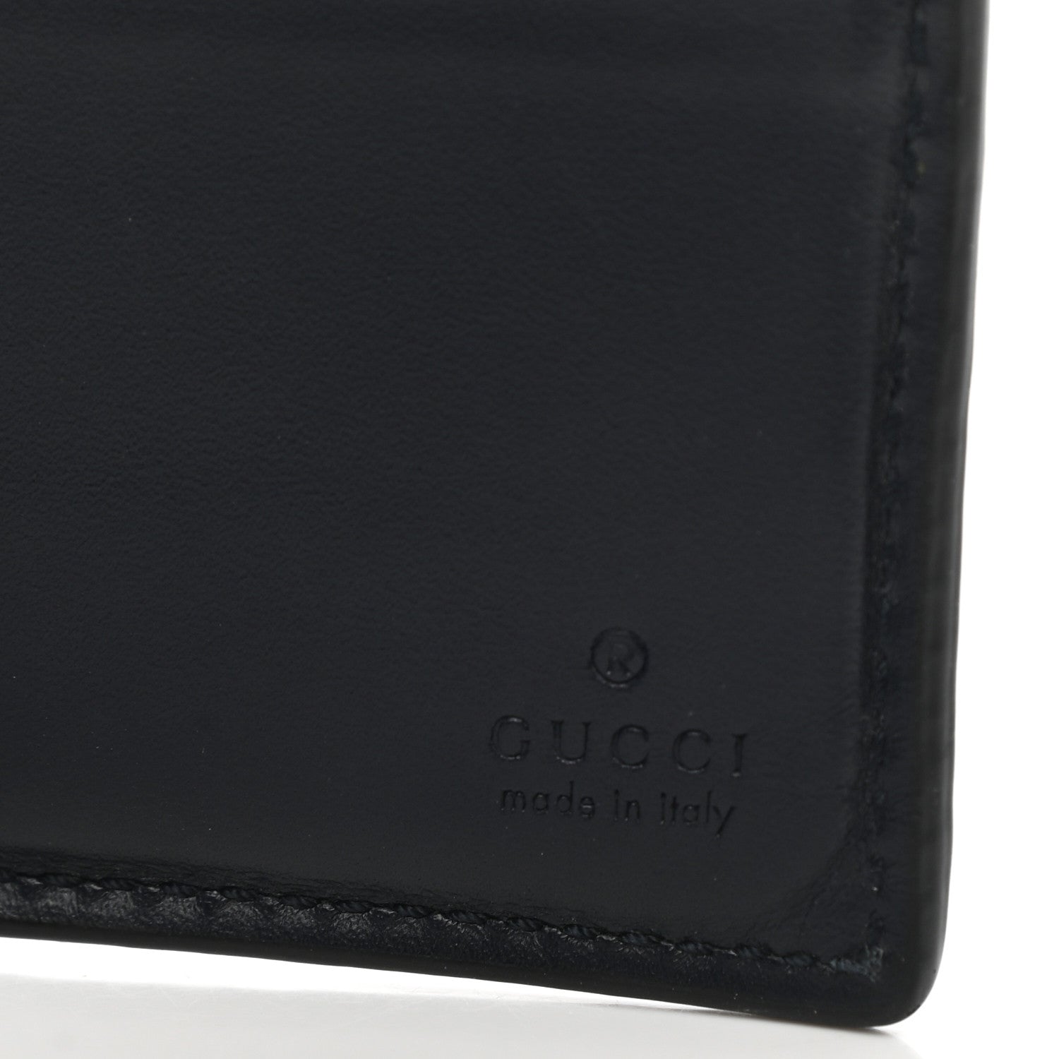 Gucci Guccissima Bi-Fold Wallet Black 6 of 6