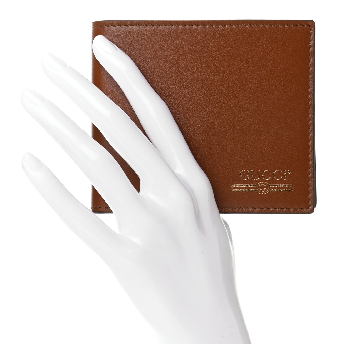 Plutone Calfskin Logo Bi-Fold Wallet Cuir
