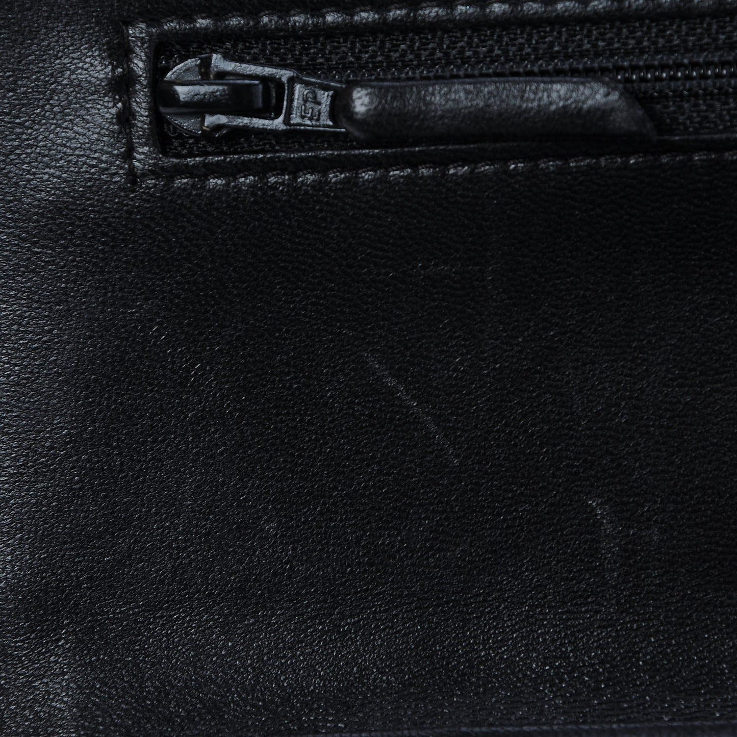 Lambskin Quilted Wallet On Chain WOC Black