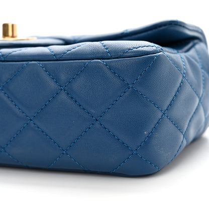 Chanel Lambskin Quilted Pearl Crush Mini Rectangular Flap Blue 10 of 11