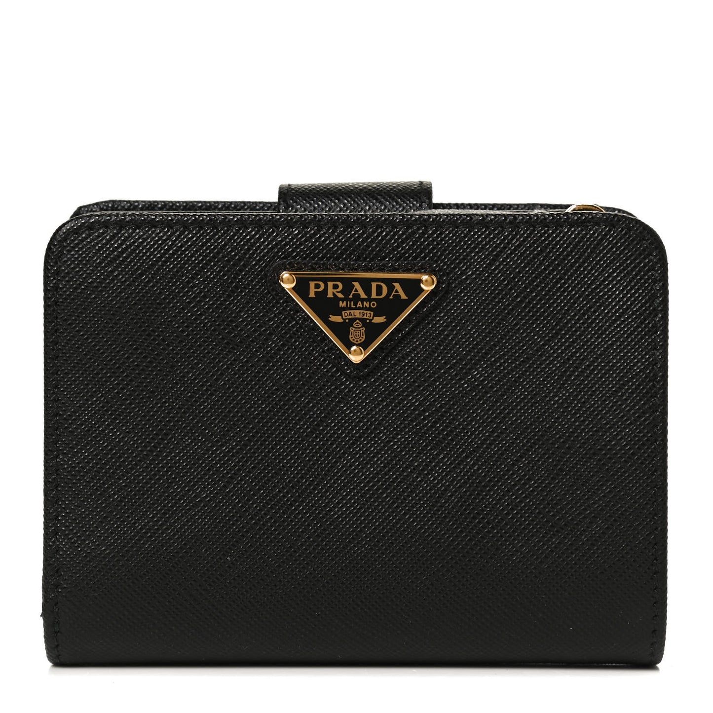 Saffiano Metal Compact Wallet Black