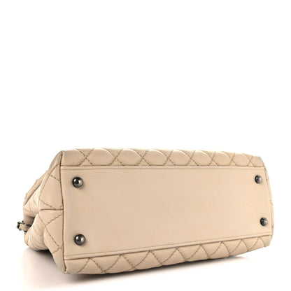 Chanel Caviar Quilted Small Coco Handle Flap Light Beige 3 of 9