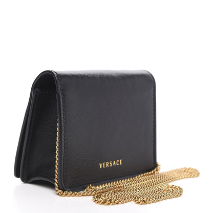 Versace Calfskin Mini Icon Handbag Black 3 of 11