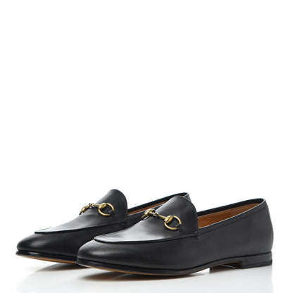 Gucci Calfskin Womens Jordaan Loafers 37.5 Black 3 of 14