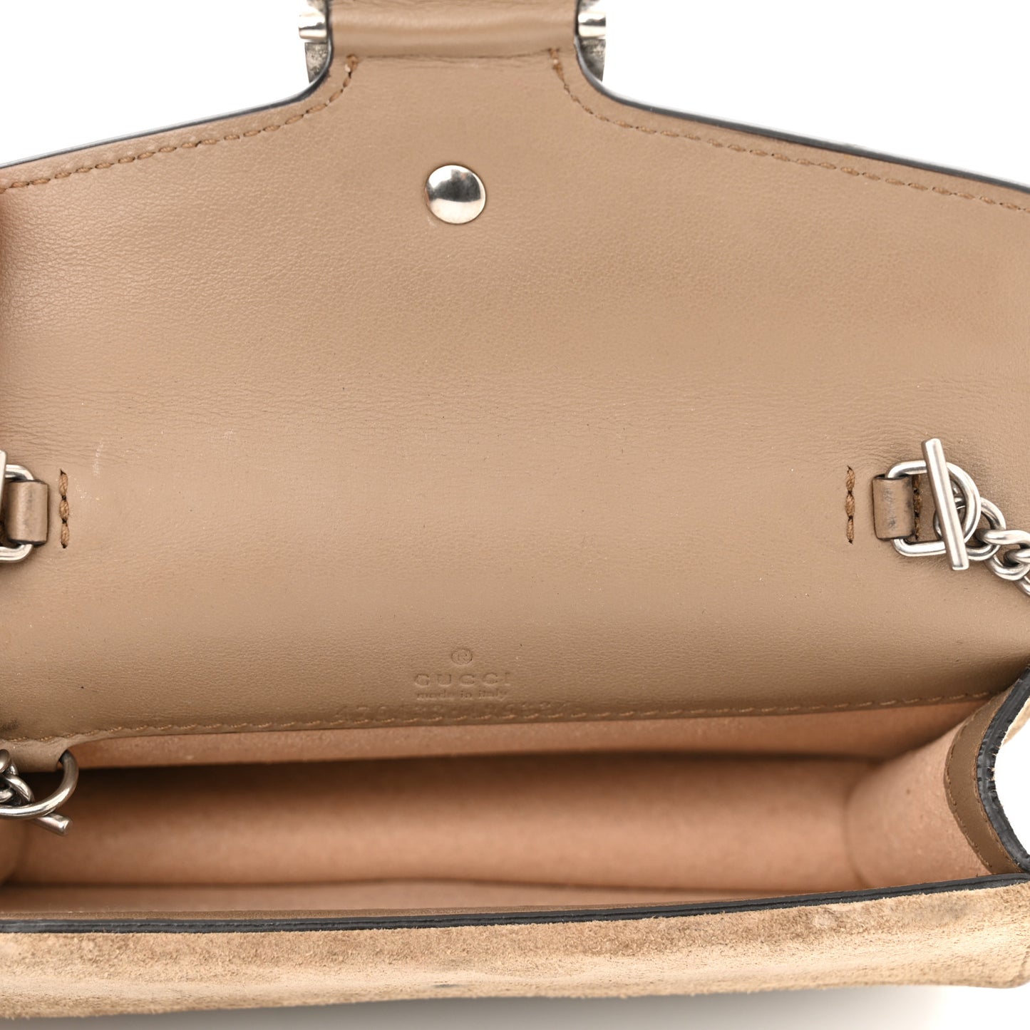 GG Supreme Monogram Super Mini Dionysus Shoulder Bag Taupe