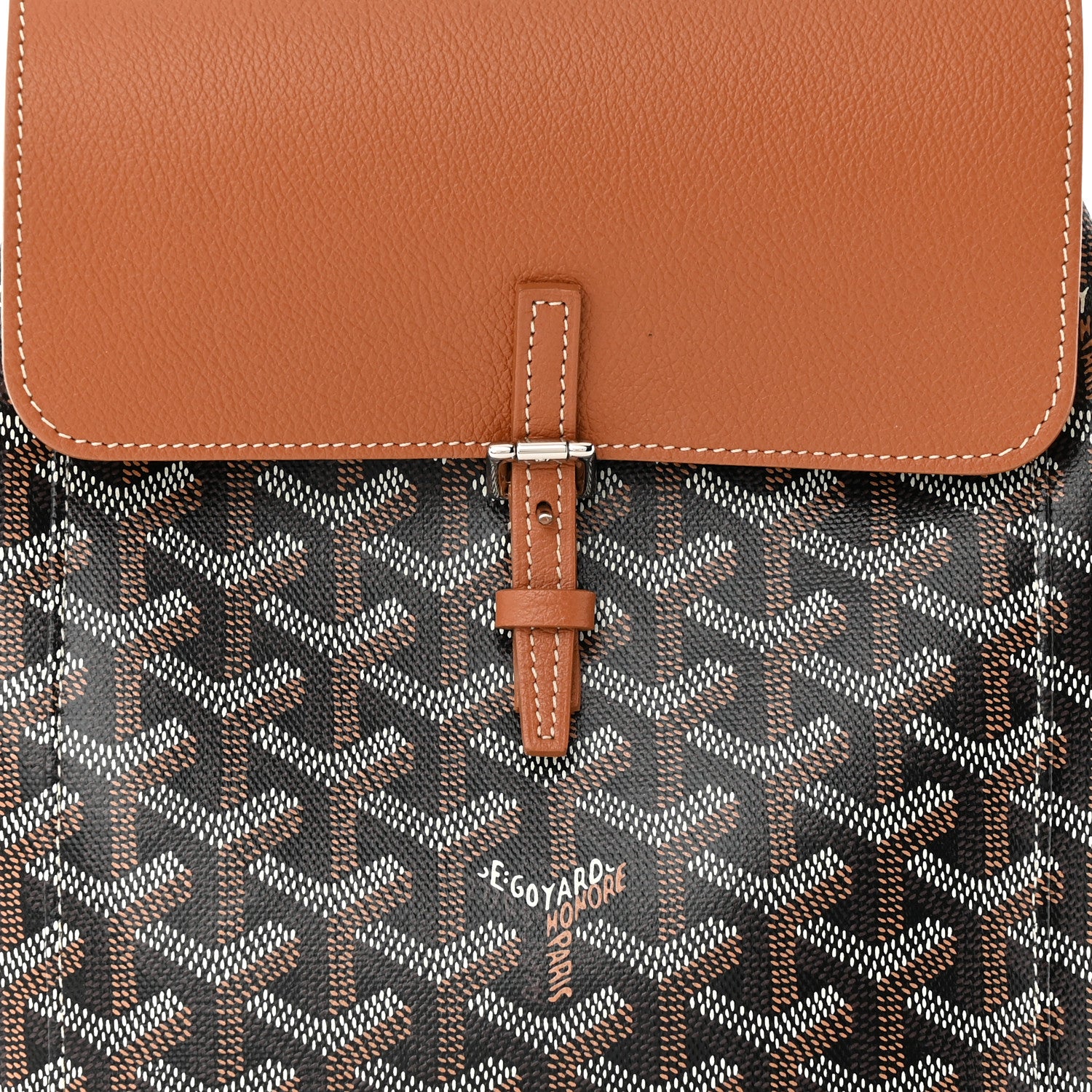 Goyard Goyardine Calfskin Mini Alpin Backpack Black Gold 7 of 10