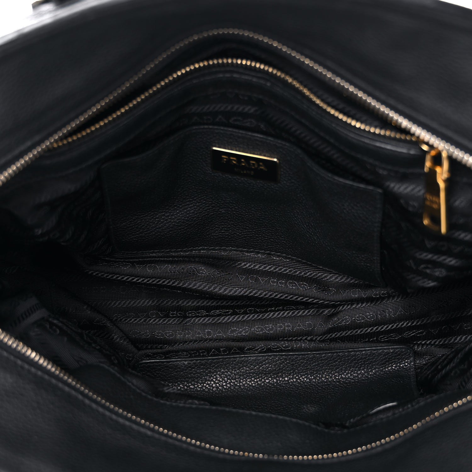 Prada Vitello Grain Tote Black 4 of 15