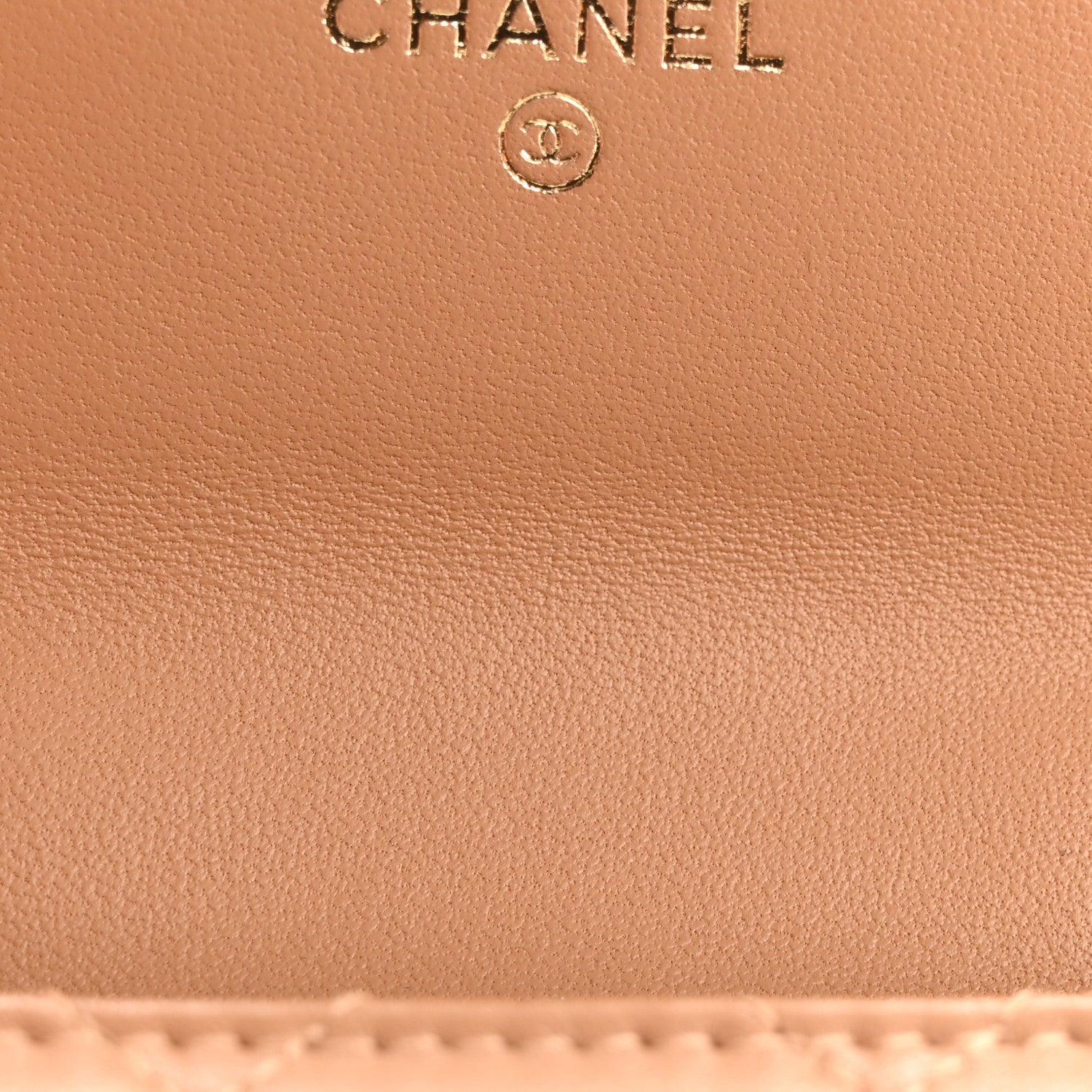 Chanel Lambskin Quilted Top Handle Flap Coin Purse With Chain Beige 12 of 14