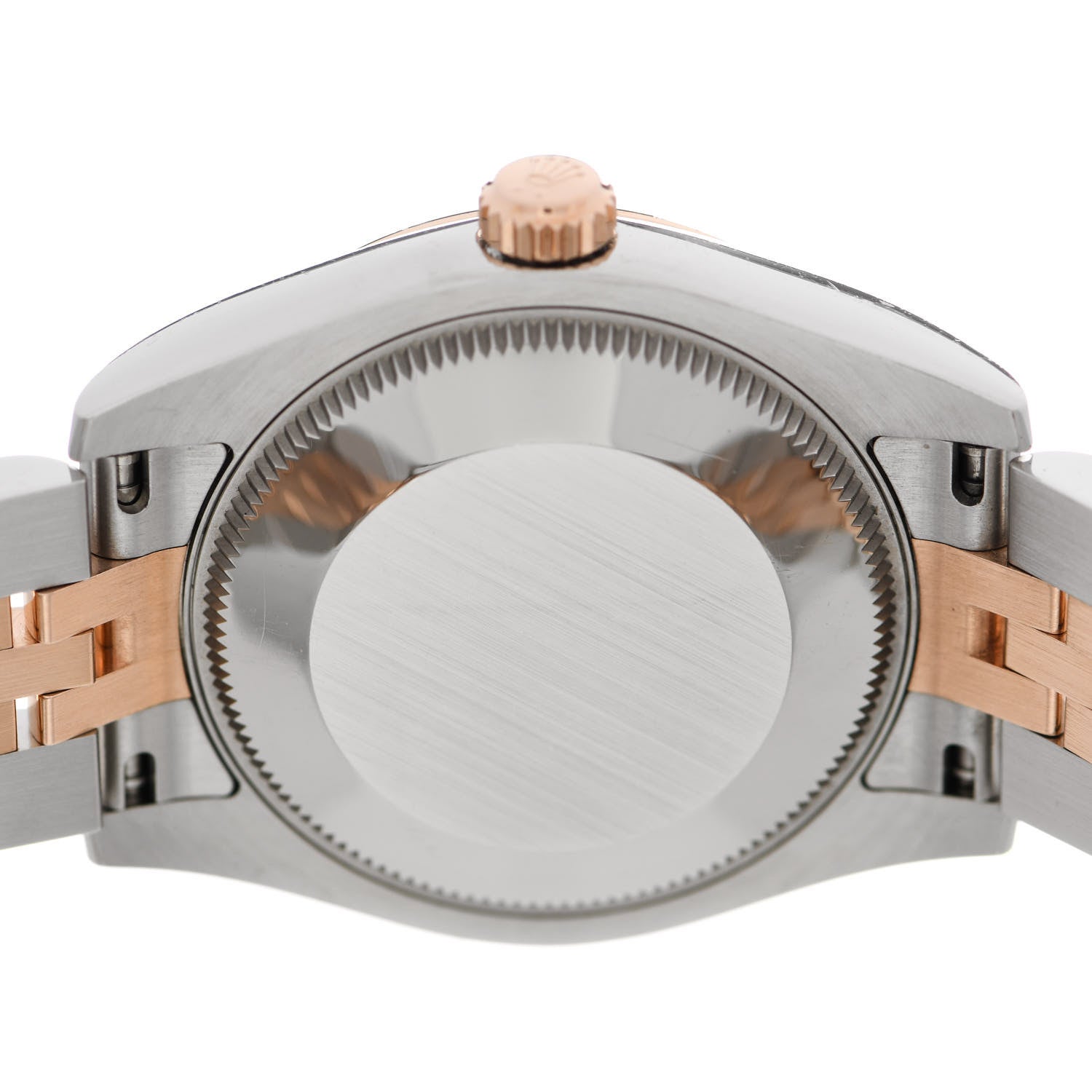 Rolex Stainless Steel 18K Everose Gold Diamond Black Mother of Pearl 31mm Oyster Perpetual Datejust Watch 178271 4 of 5