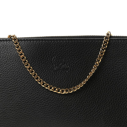 Christian Louboutin Calfskin Loubila Chain Clutch Black 7 of 9