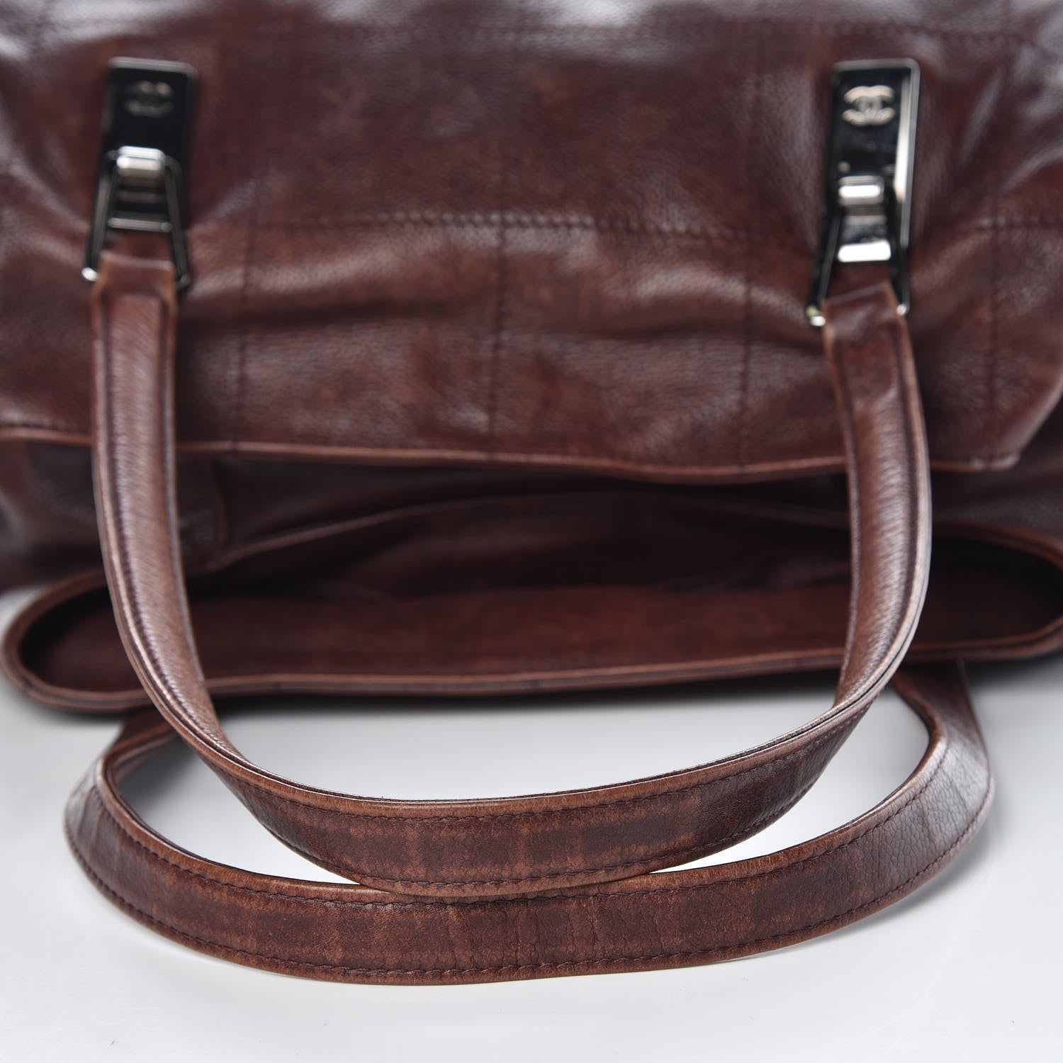 Chanel Caviar Chocolate Bar Quilted Shoulder Bag Brown 12 of 25