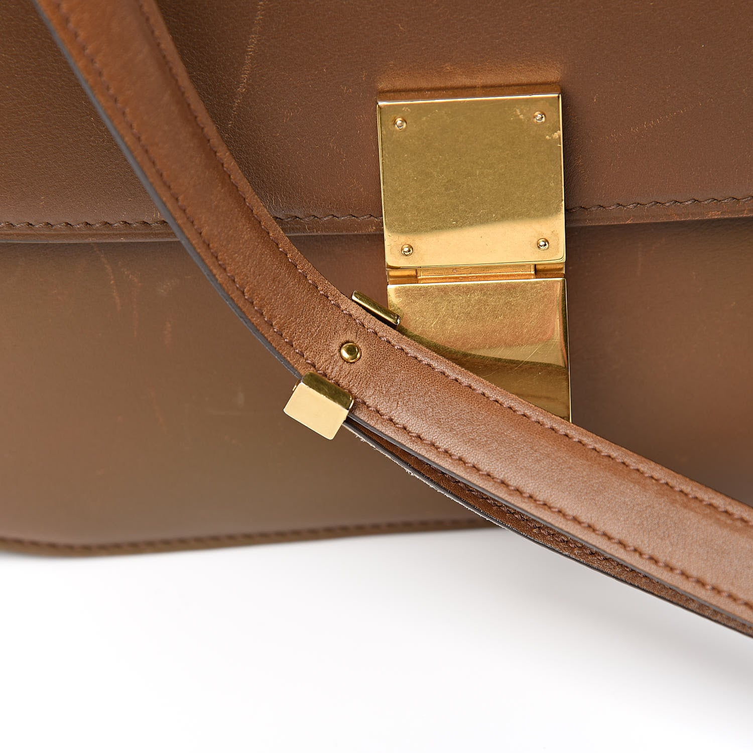 Celine Box Calfskin Medium Classic Box Flap Bag Camel 17 of 17