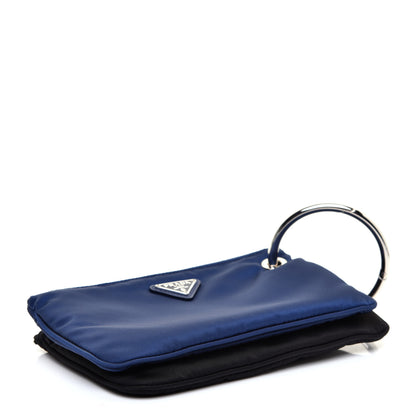 Prada Tessuto Nylon Pouch Set Royal Black 4 of 14