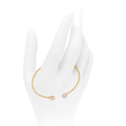 David Yurman 18K Yellow Gold Diamond 6mm Solari Bracelet 2 of 4