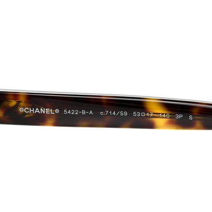 Chanel Acetate Strass Square Sunglasses 5422-B Tortoise 5 of 8