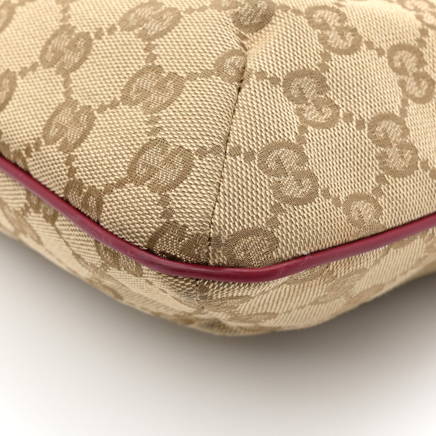 Monogram Web Small Flat Messenger Crossbody Pink Gold
