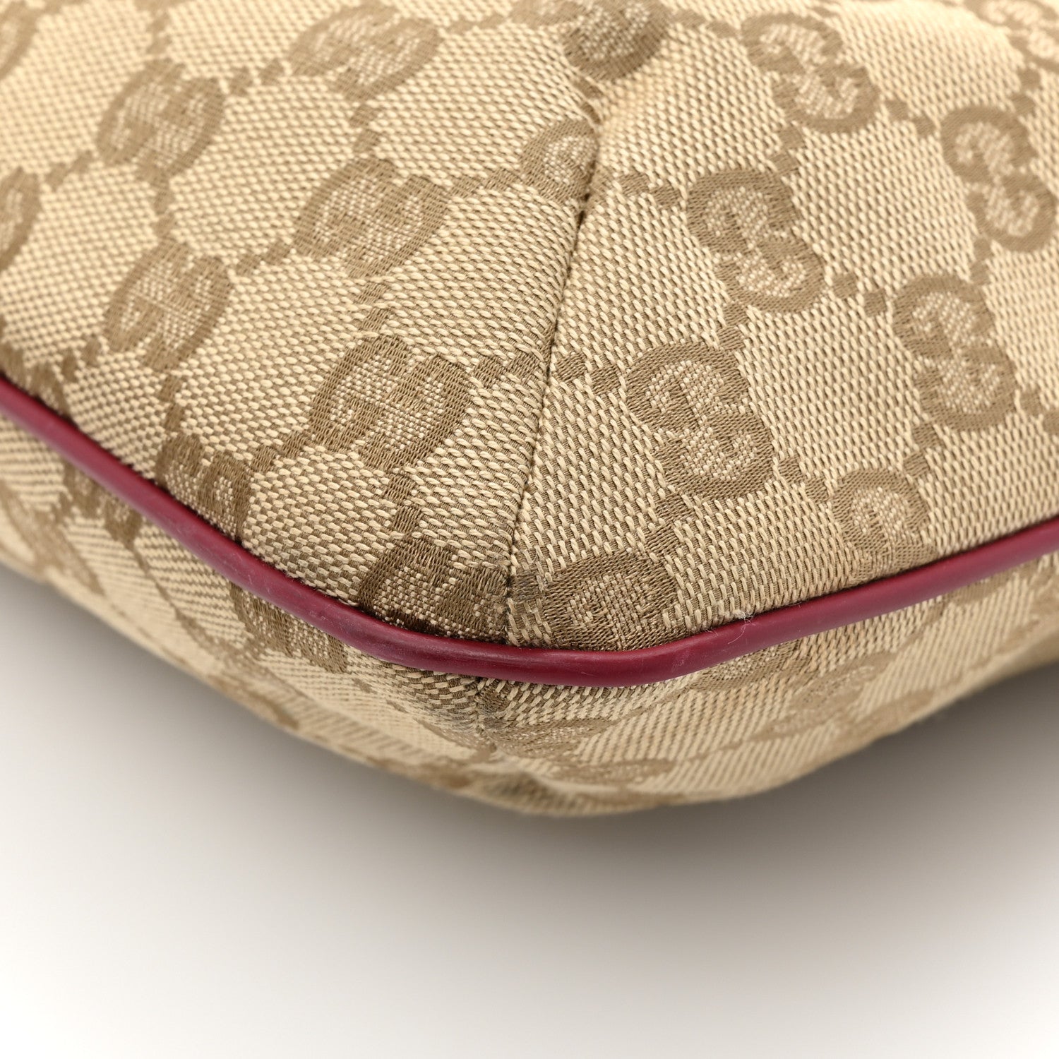 Gucci Monogram Web Small Flat Messenger Crossbody Pink Gold 13 of 14