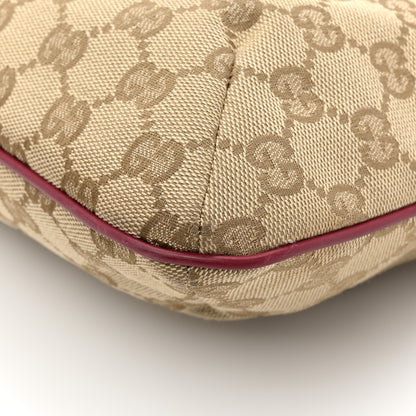 Gucci Monogram Web Small Flat Messenger Crossbody Pink Gold 13 of 14