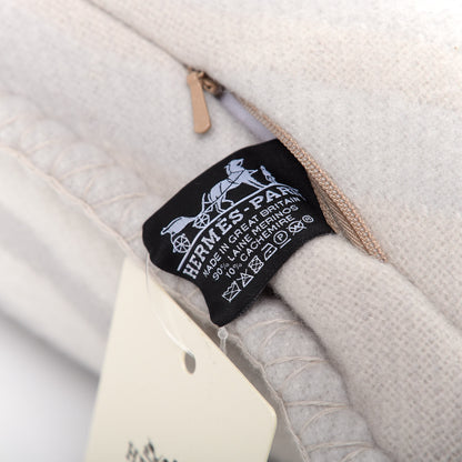 Hermes Merino Wool Cashmere Brides De Gala Pillow Gris Perle 3 of 3