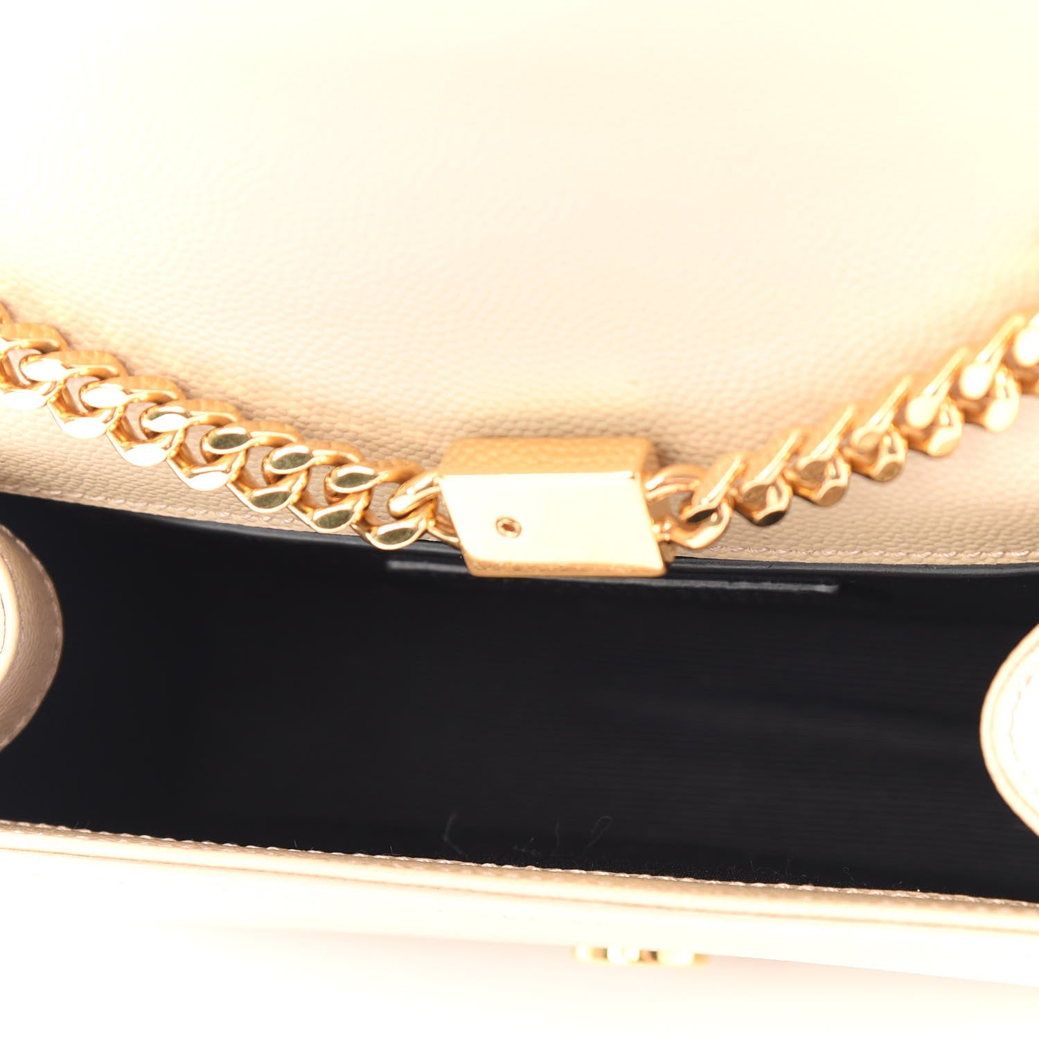 Saint Laurent Grain De Poudre Small Monogram Kate Satchel Nude Powder 4 of 9