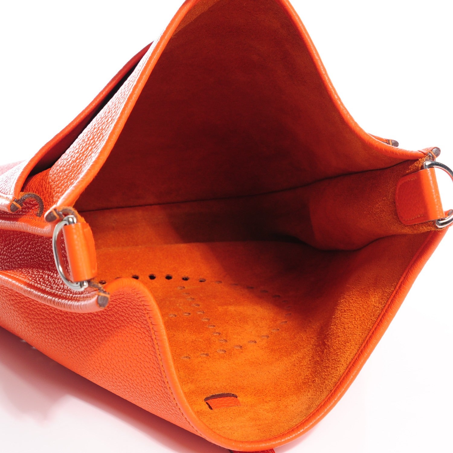 Hermes Taurillon Clemence Evelyne III GM Orange 10 of 14