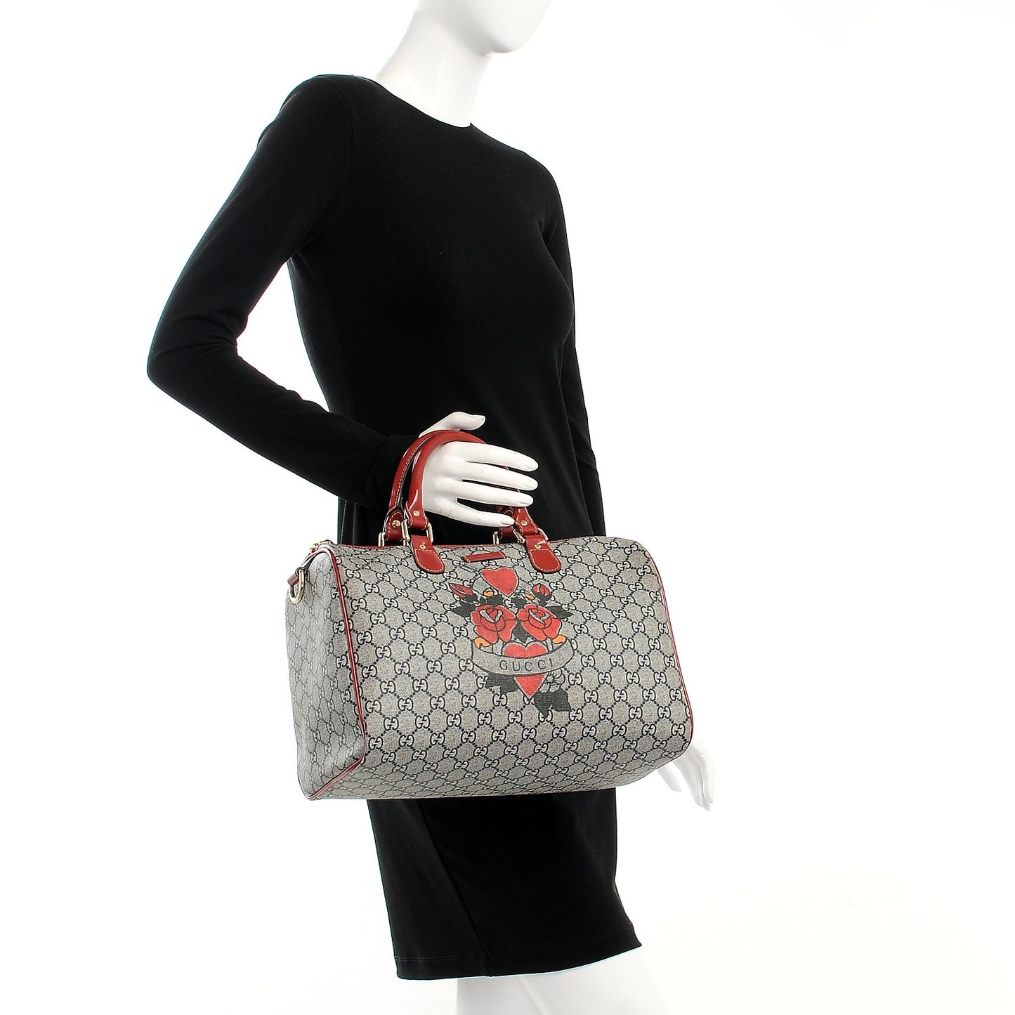 GG Plus Monogram Tattoo Heart Medium Joy Boston Red