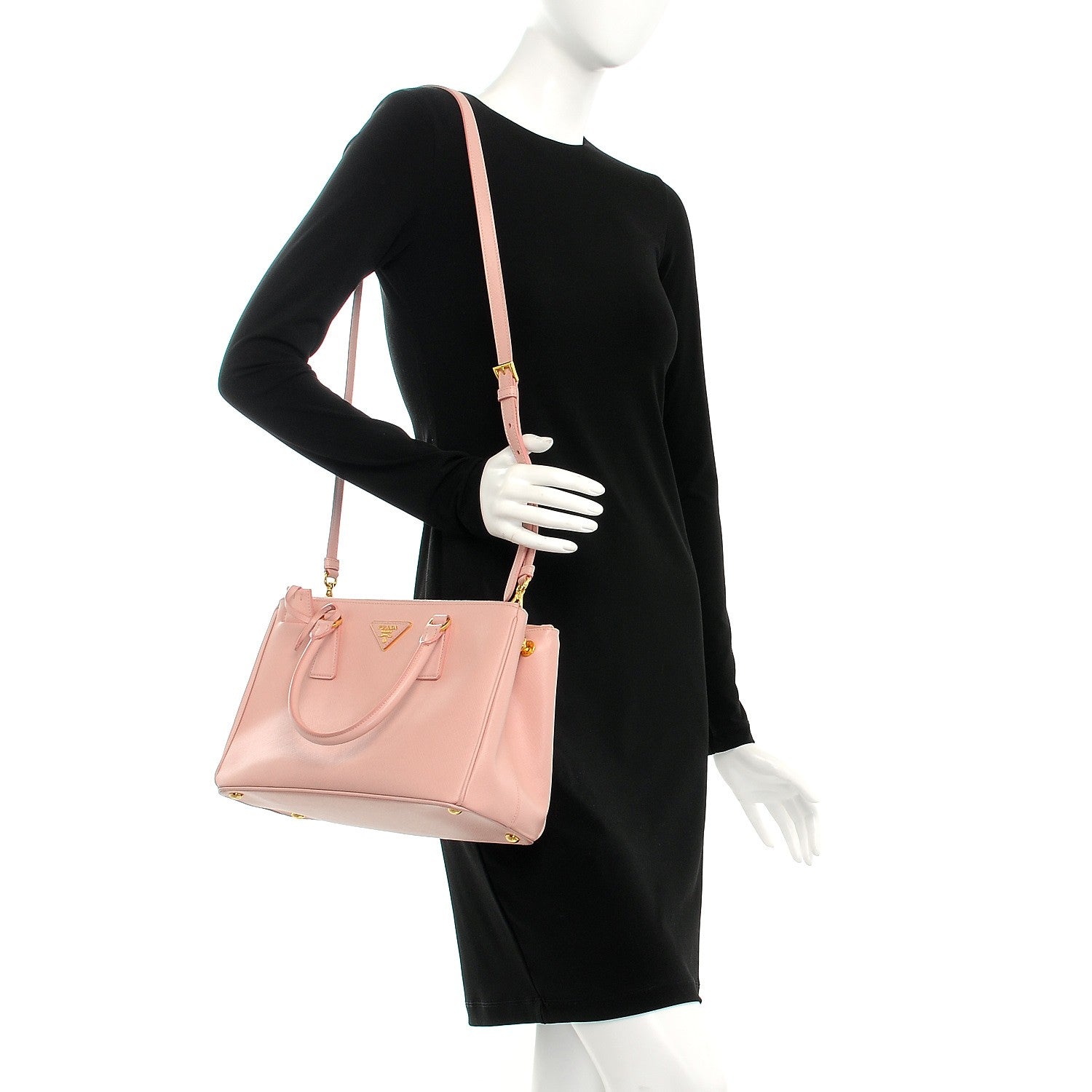 Prada Saffiano Small Galleria Double Zip Tote Orchidea 2 of 15