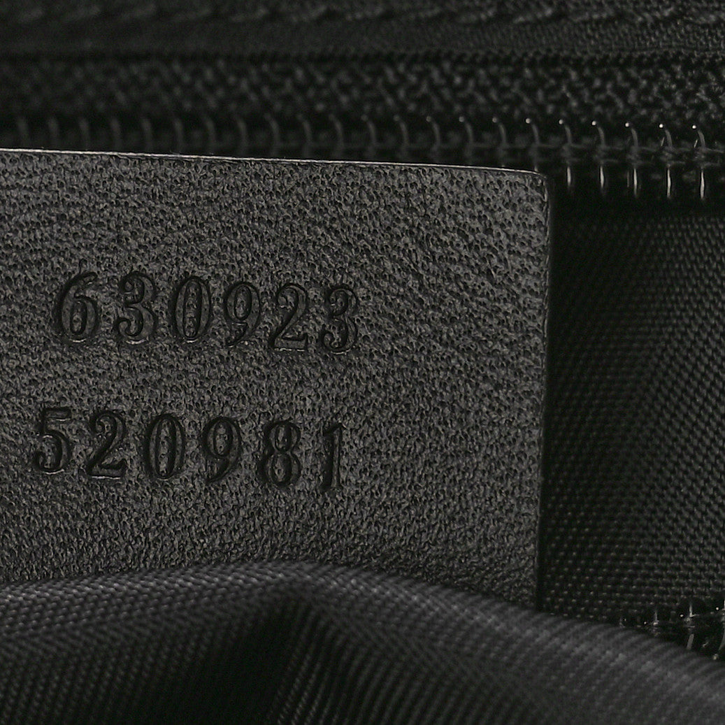 Gucci Nylon Web Top Handle Shoulder Bag Black 7 of 9
