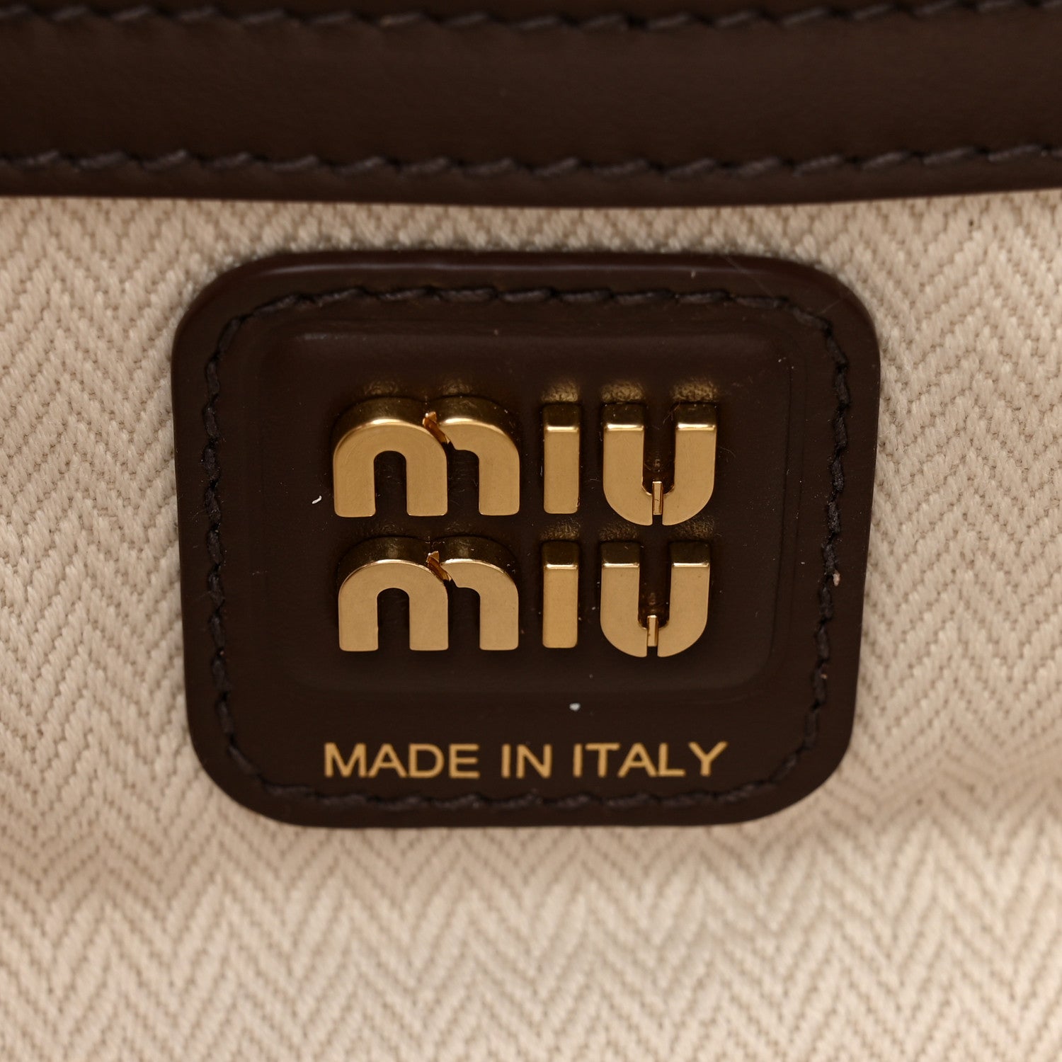 Miu Miu Nappa Patchwork Small Beau Top Handle Bag Briarwood 5 of 8