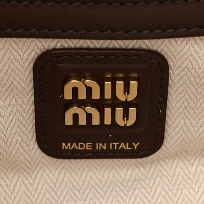 Miu Miu Nappa Patchwork Small Beau Top Handle Bag Briarwood 5 of 8