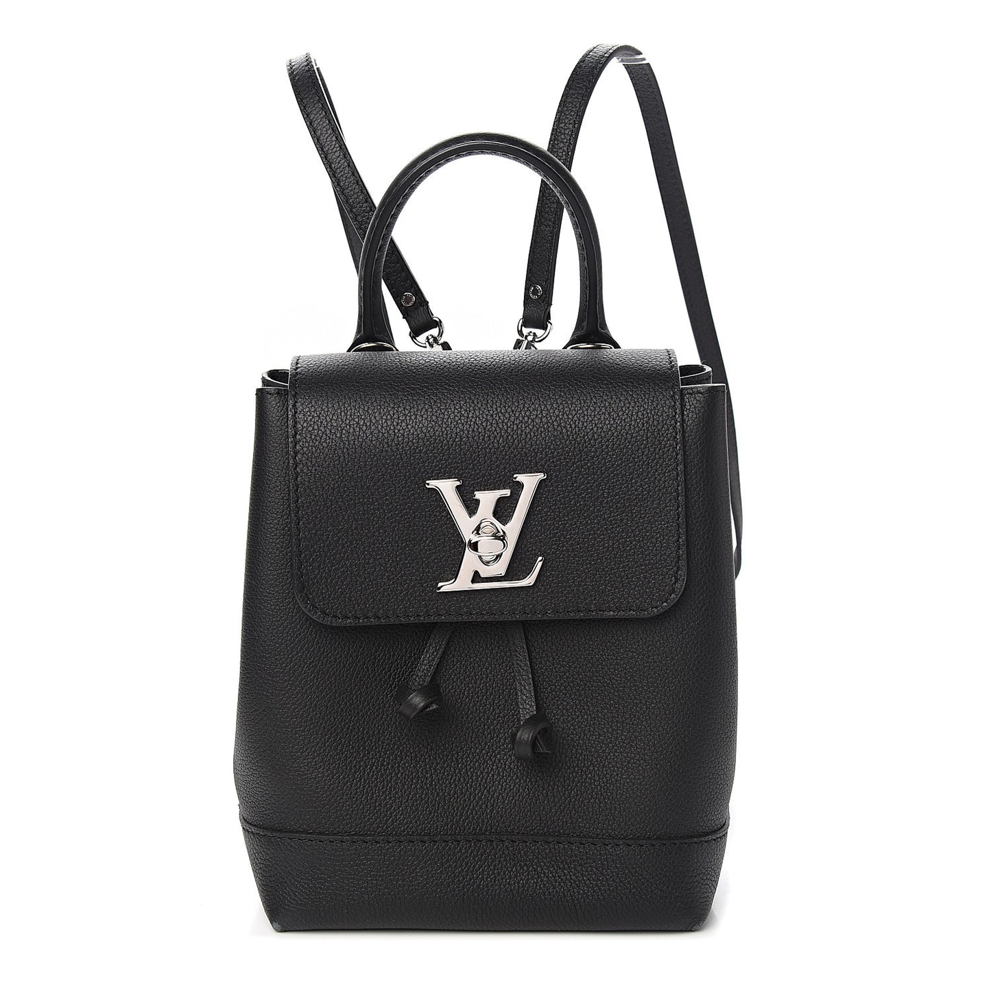 Calfskin Lockme Backpack Black