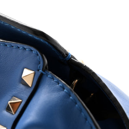 Valentino Garavani Vitello Mini Rockstud Double Handle Tote Light Sapphire 13 of 13