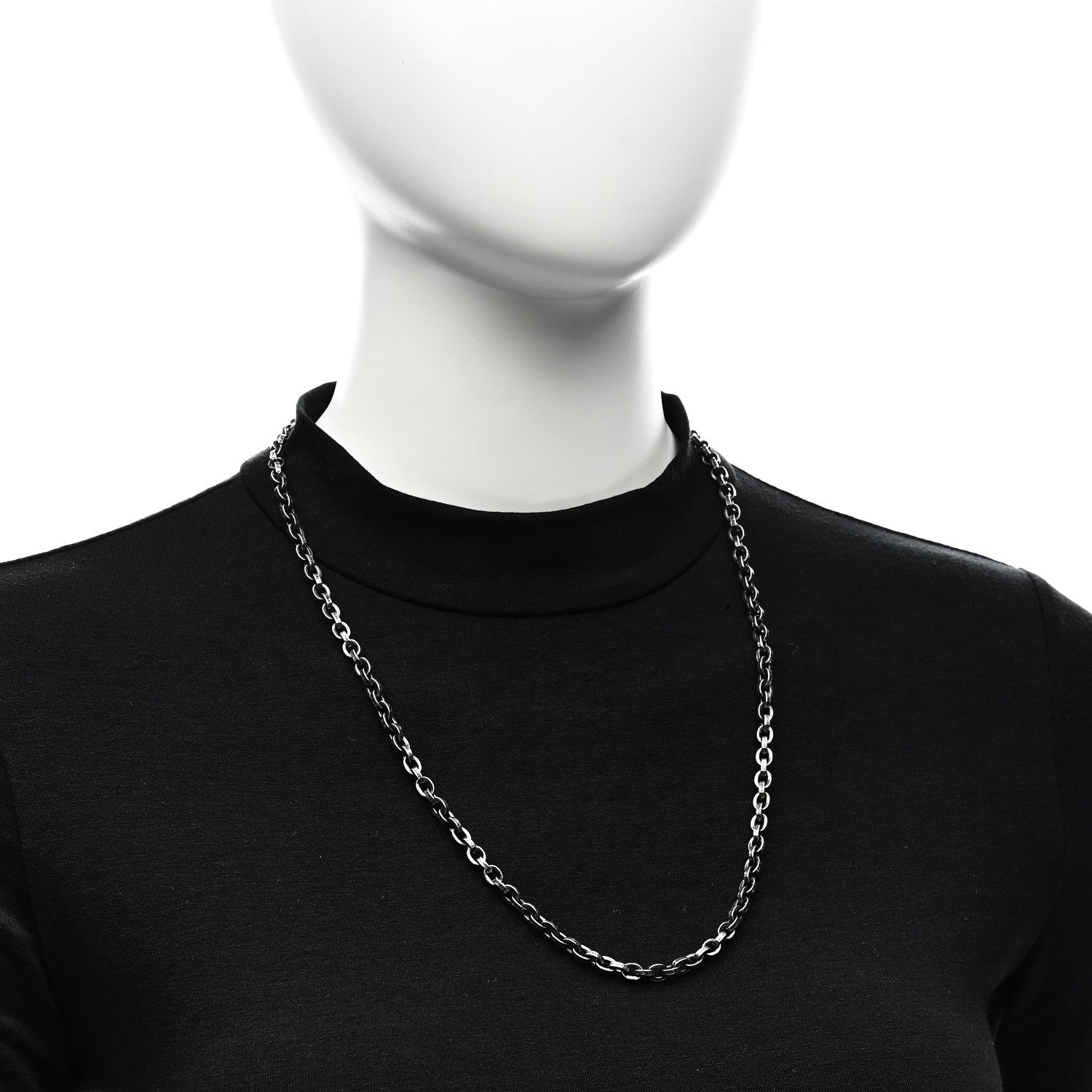 Chrome Hearts Sterling Silver Paper Chain Necklace 2 of 5