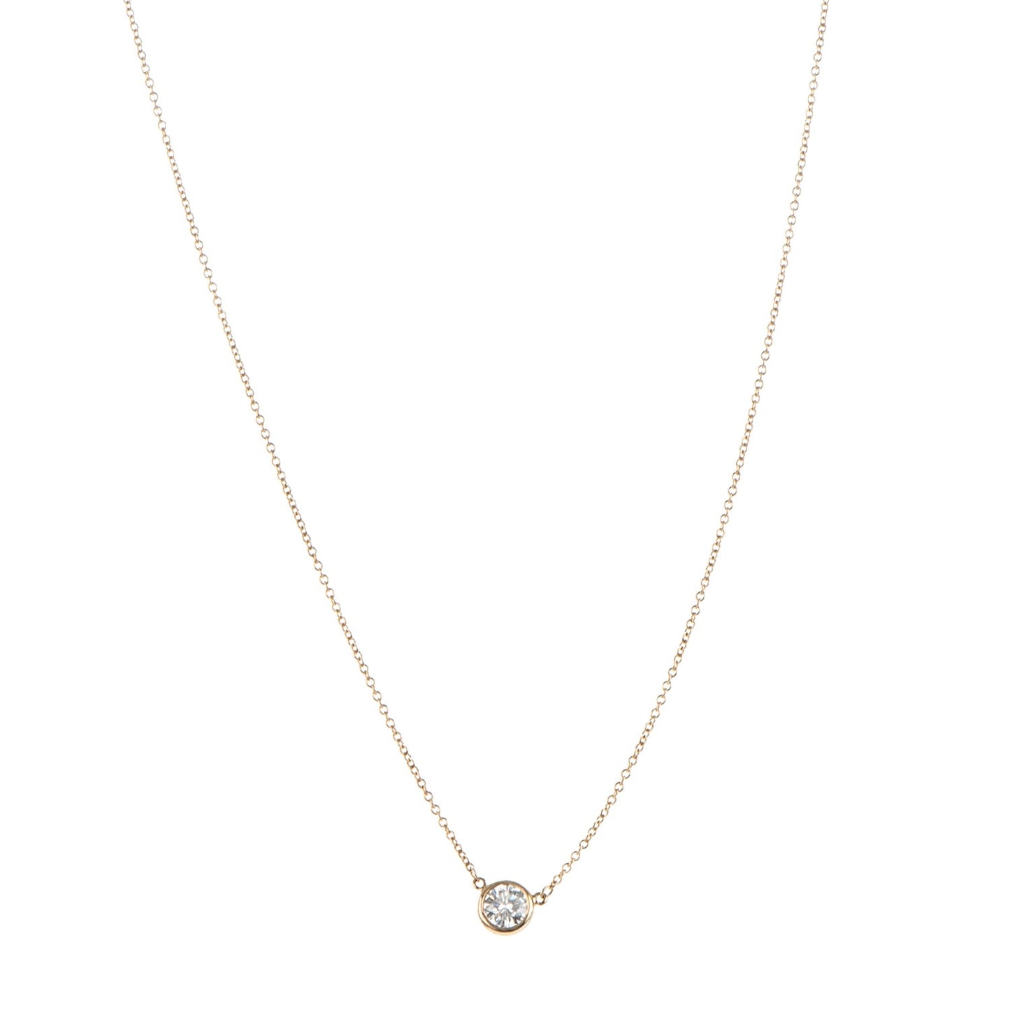 18K Yellow Gold Diamond .50ct Elsa Peretti Diamonds by the Yard Pendant Necklace