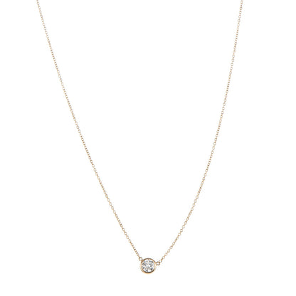 Tiffany 18K Yellow Gold Diamond .50ct Elsa Peretti Diamonds by the Yard Pendant Necklace 1 of 6