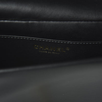 Chanel Calfskin Quilted Nailed CC Flap Bag Black 9 of 10