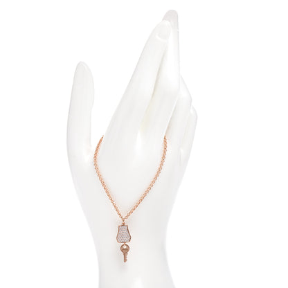 Hermes 18K Rose Gold Diamond PM Kelly Clochette Bracelet ST 2 of 5