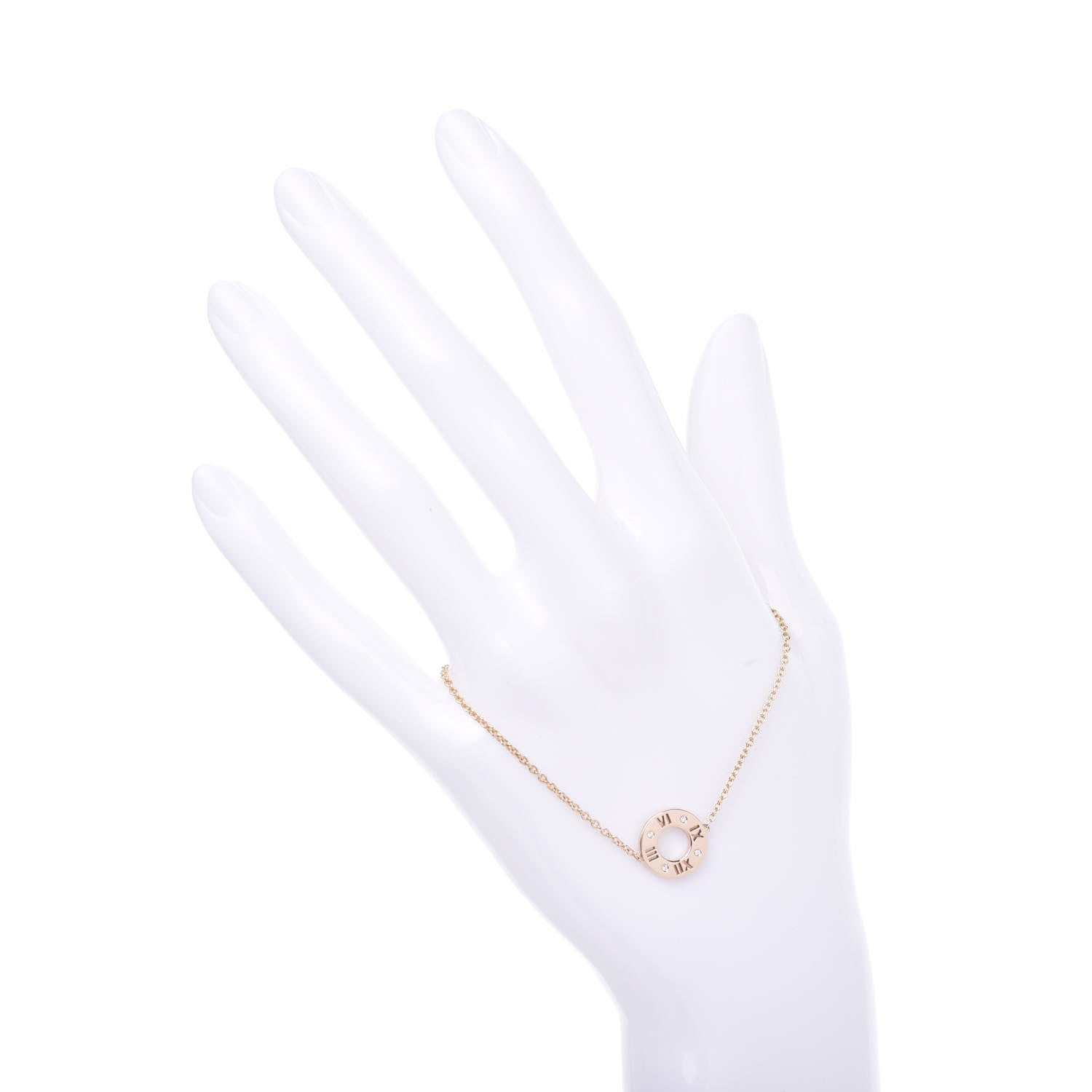 Tiffany 18K Rose Gold Diamond Atlas Pierced Bracelet 2 of 5