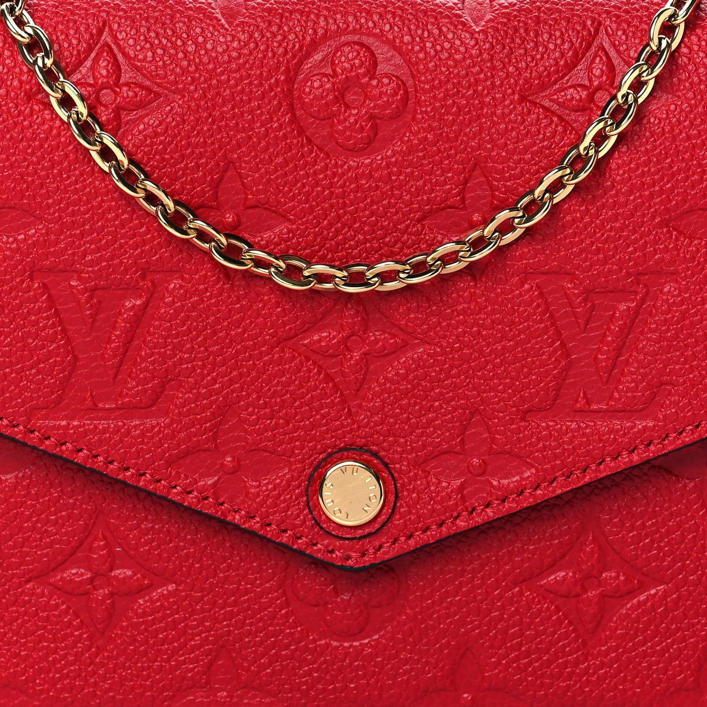 Empreinte Pochette Felicie Chain Wallet Scarlet