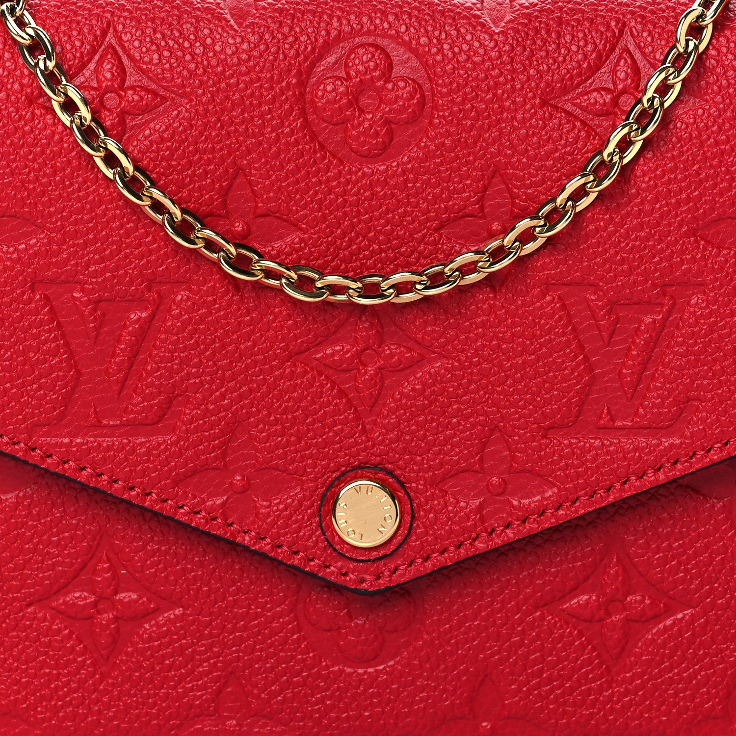 Louis Vuitton Empreinte Pochette Felicie Chain Wallet Scarlet 8 of 12
