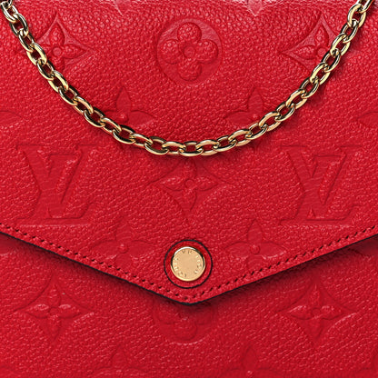 Louis Vuitton Empreinte Pochette Felicie Chain Wallet Scarlet 8 of 12