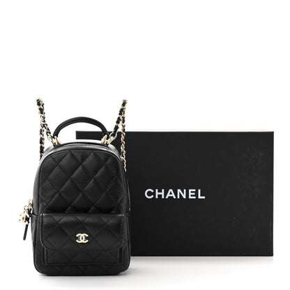 Chanel Caviar Quilted CC Mini Classic Backpack Black 11 of 11